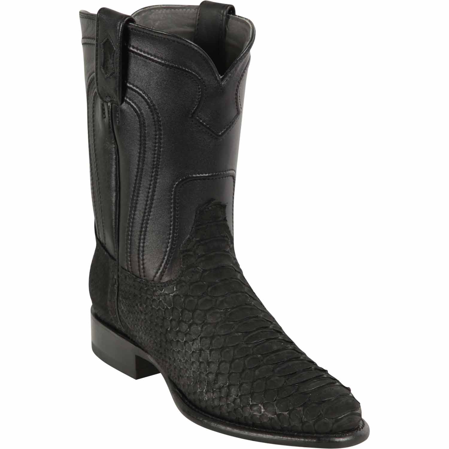 Men's Los Altos Original Python Boots Roper Toe - Cognac