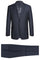 "Navy   Classic Fit Wool Blend Men's Suit - Two Button Basic"