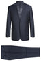 "Navy   Classic Fit Wool Blend Men's Suit - Two Button Basic"