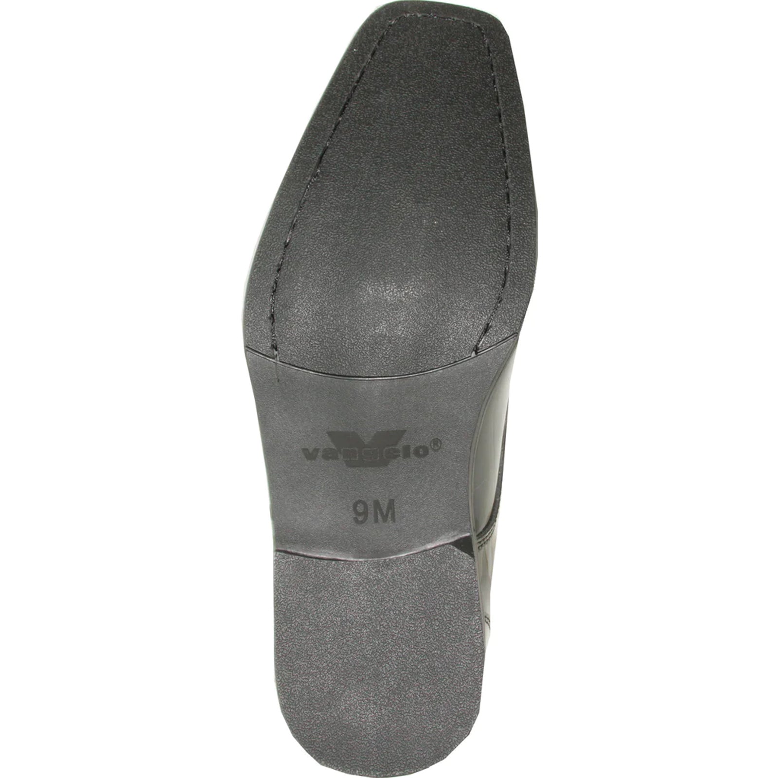 "Black Oxford Patent Tuxedo Shoe - Modern Men's Pointy Square Toe" - 6.5M