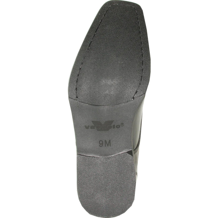 "Black Oxford Patent Tuxedo Shoe - Modern Men's Pointy Square Toe"