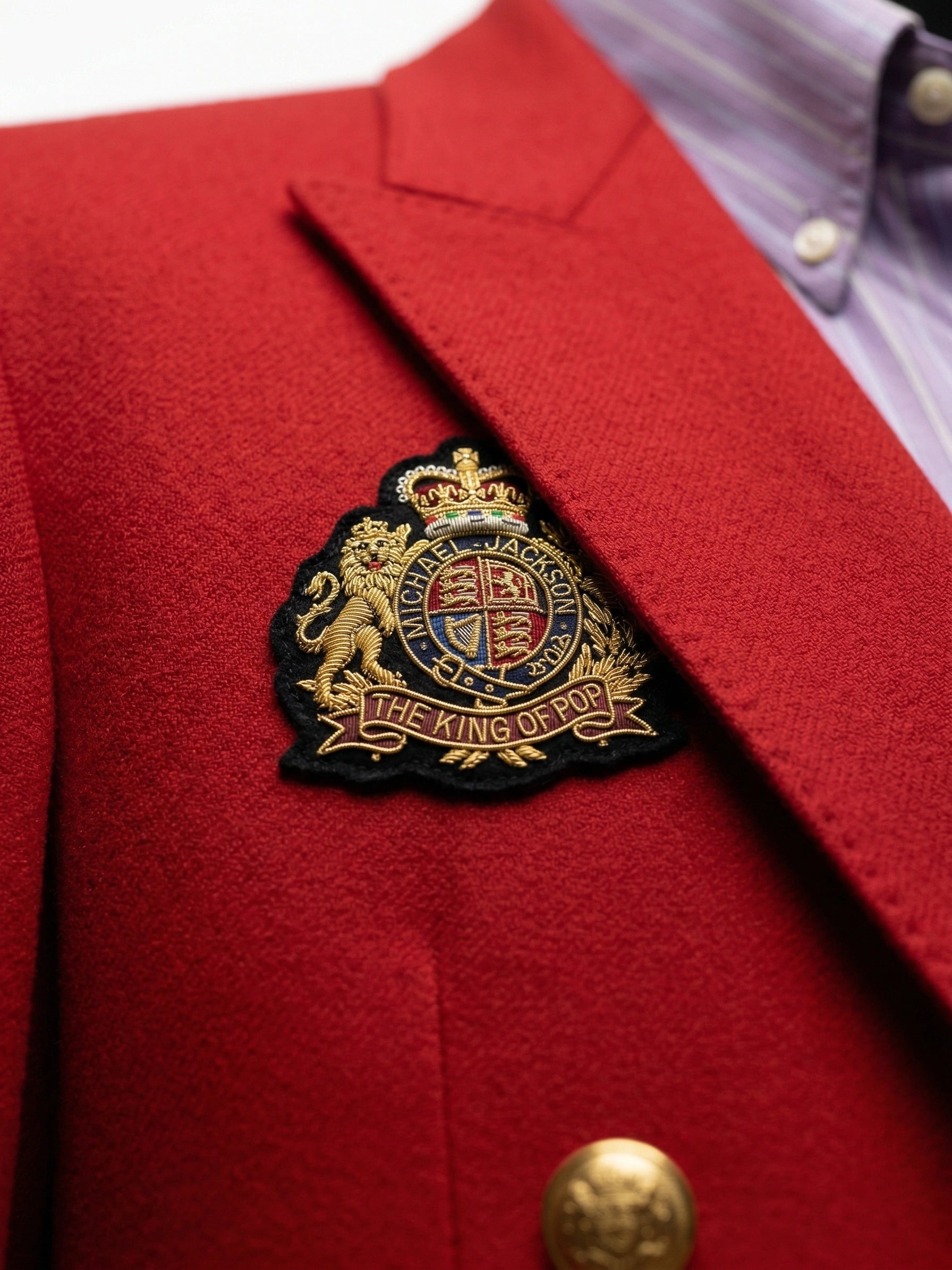 Men’s Red Suit Michael Jackson Award Ceremony Inspired Jacket – Classic Double Breasted Formal Suit , Stylish Party Dinner Jacket, Vintage Stage Wear - 34 Short or Extra Small