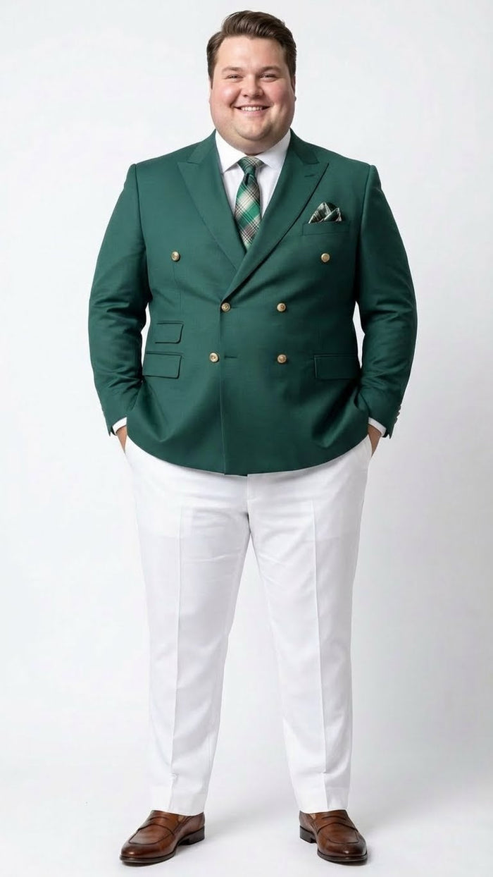 Mens Dark Green Double Breasted Blazer Hunter Olive Green Sport Jacket coat