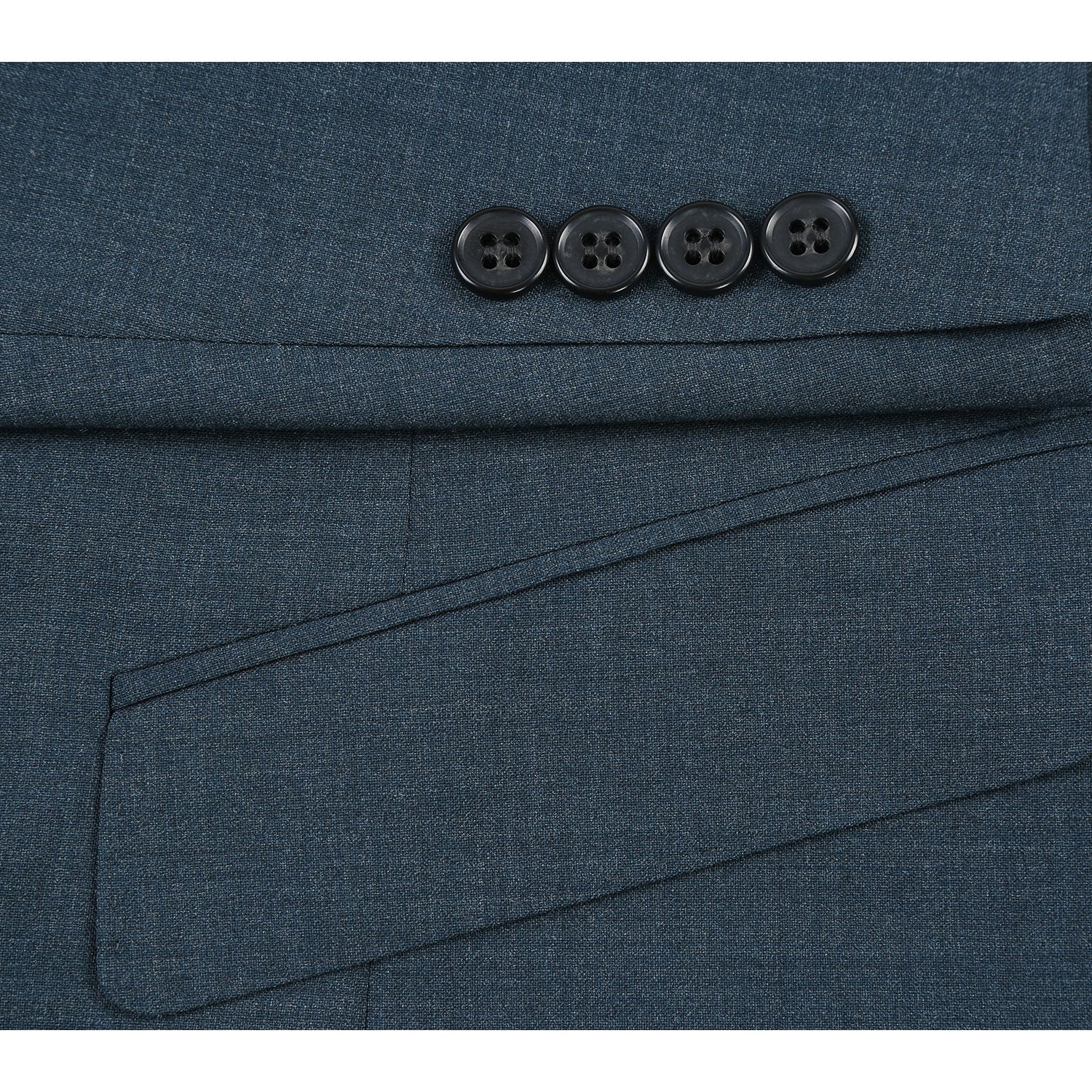 566-5 Men's Slim Fit Wool Suits - 38Lx32W