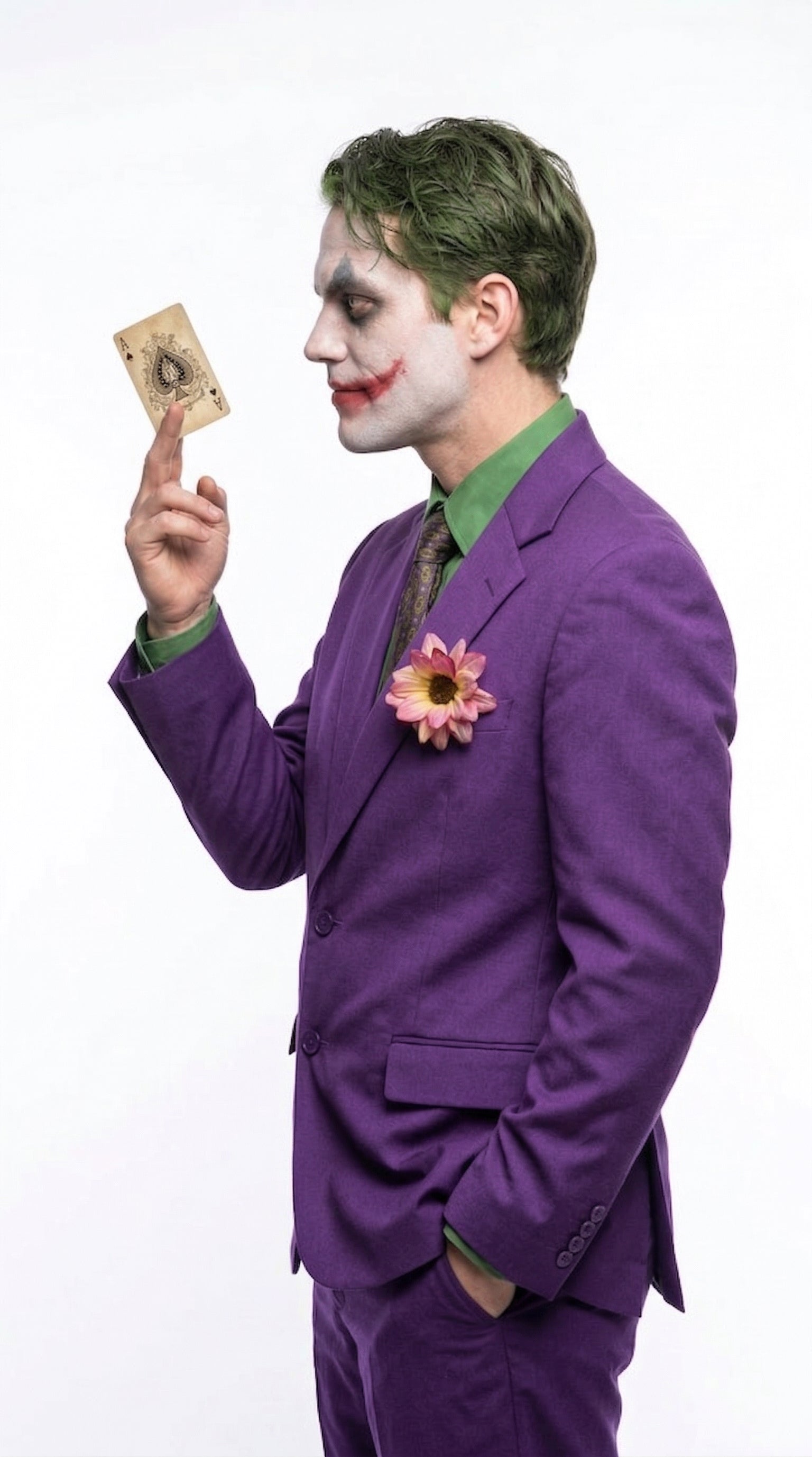 Men’s Purple Joker Blazer Dark Knight Inspired Jacket – Classic Villain Style Party Blazer, Halloween Costume Suit Jacket, Stylish Themed Wear - 36 Short