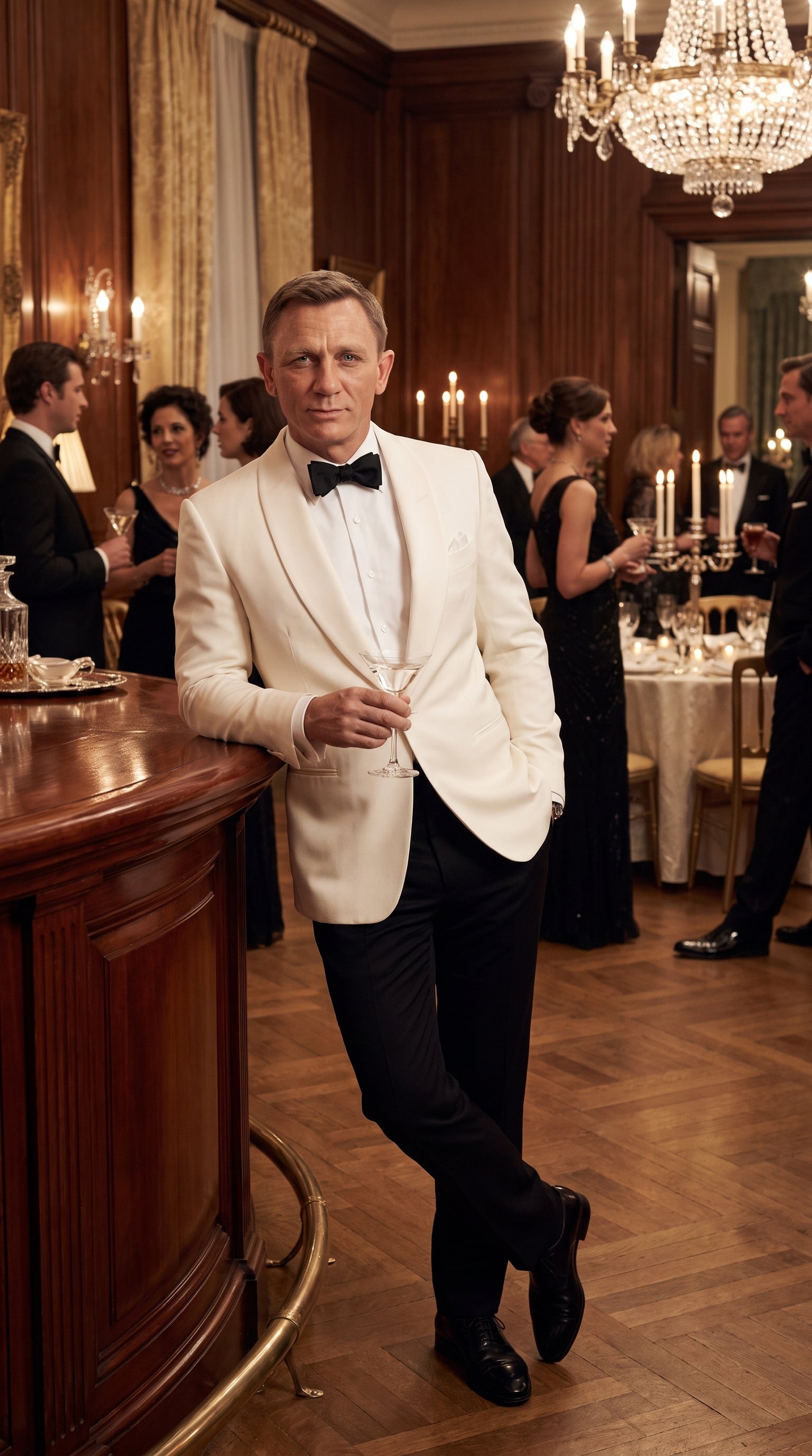 Men’s James Bond Style Ivory Dinner Jacket, White Tuxedo Blazer for Wedding, Prom and Black Tie Events - 34 Short or Extra Small