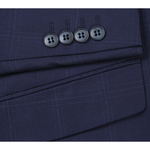 293-29 Men's Slim Fit Checked Suits