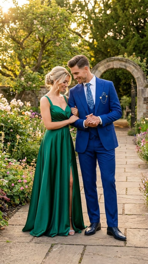 Mens Royal Blue 3 Piece Suit Set with Vest Formal Wedding and Party Wear Suit - Saphire Cobalt blue