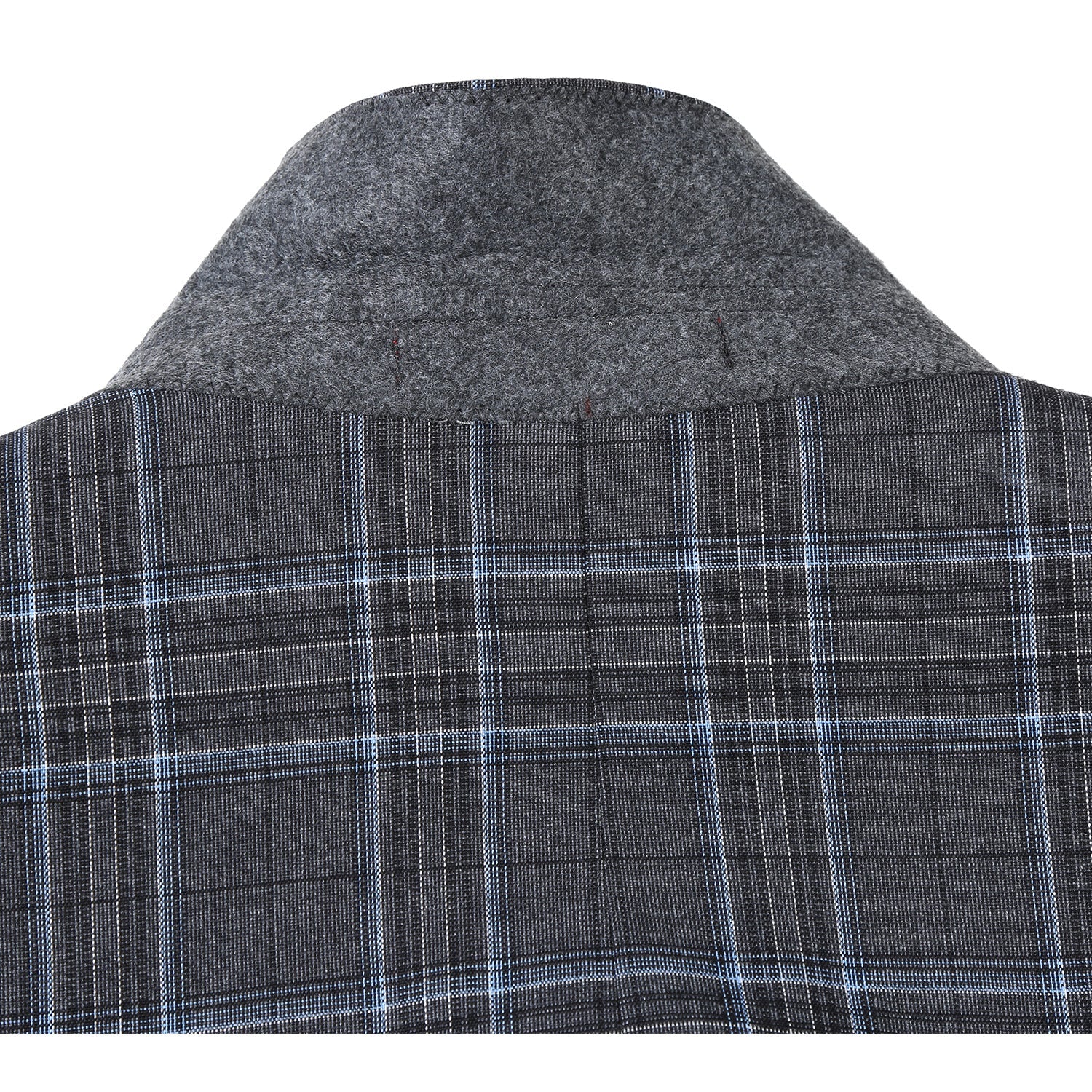 293-28 Men's Slim Fit Checked Suits - 38Lx32W