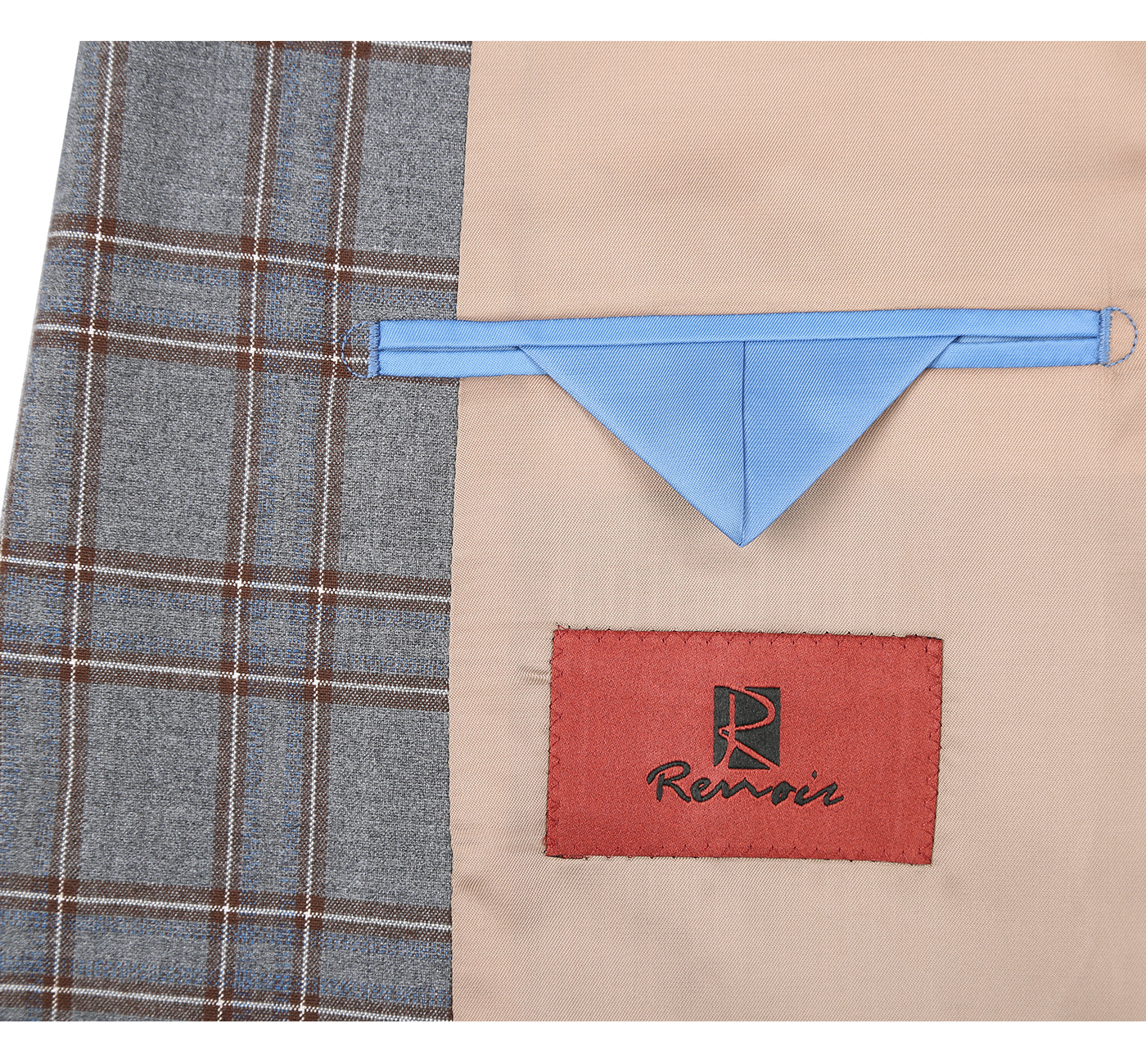 293-7 Men's Two Piece Slim Fit Stretch Windowpane Check Dress Suit - 36Sx30W