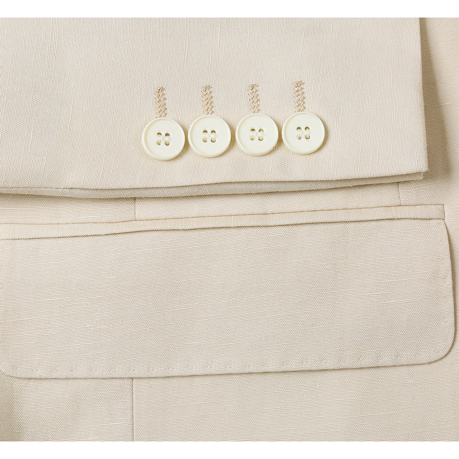 611-6 Men's New Slim Fit Checked Linen Suits - 38Lx32W