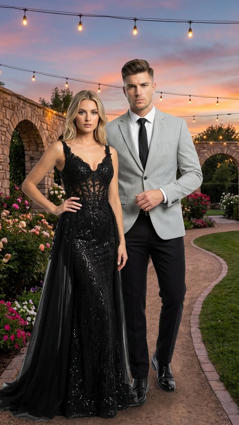 Men’s Light Grey Slim Fit Blazer Sport Coat with Black Pants | Premium Formal and Smart Casual Outfit - 36 Short