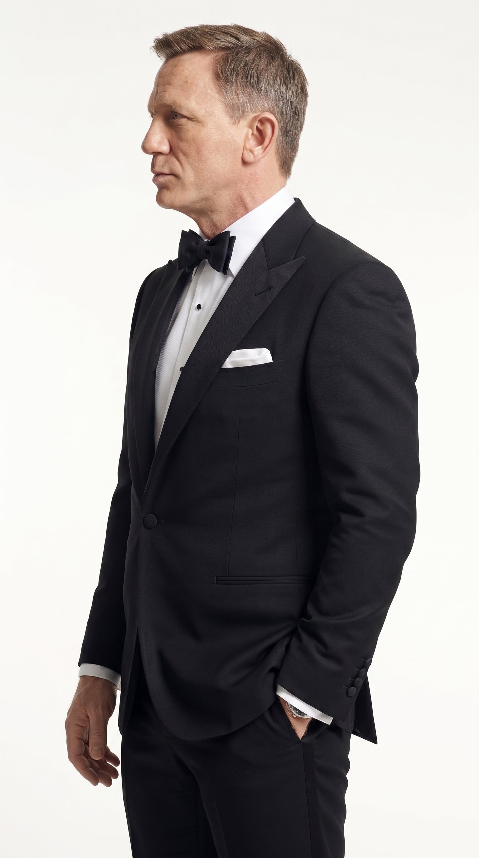 Men’s James Bond Style Black Dinner Jacket Blazer – Classic Formal Tuxedo Evening Wear - 36 Short