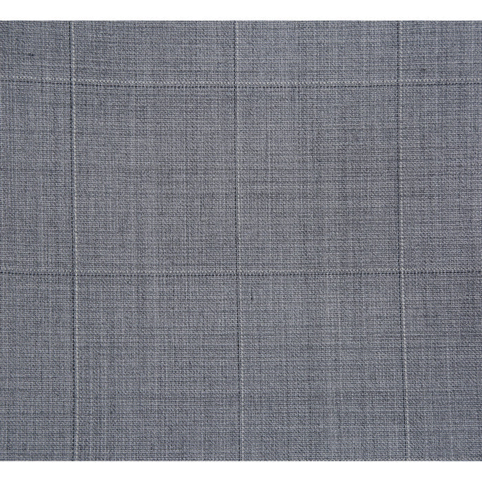 "Light Grey Windowpane Plaid Men's Slim Fit Two-Button Suit"
