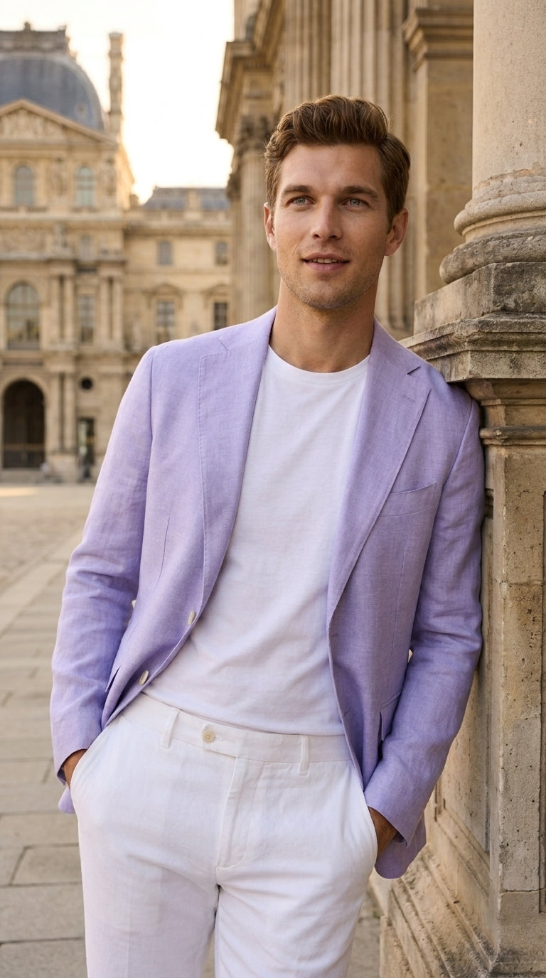 Men’s Lavender Sport Coat – Two-Button Wedding, Business and Smart Casual Blazer