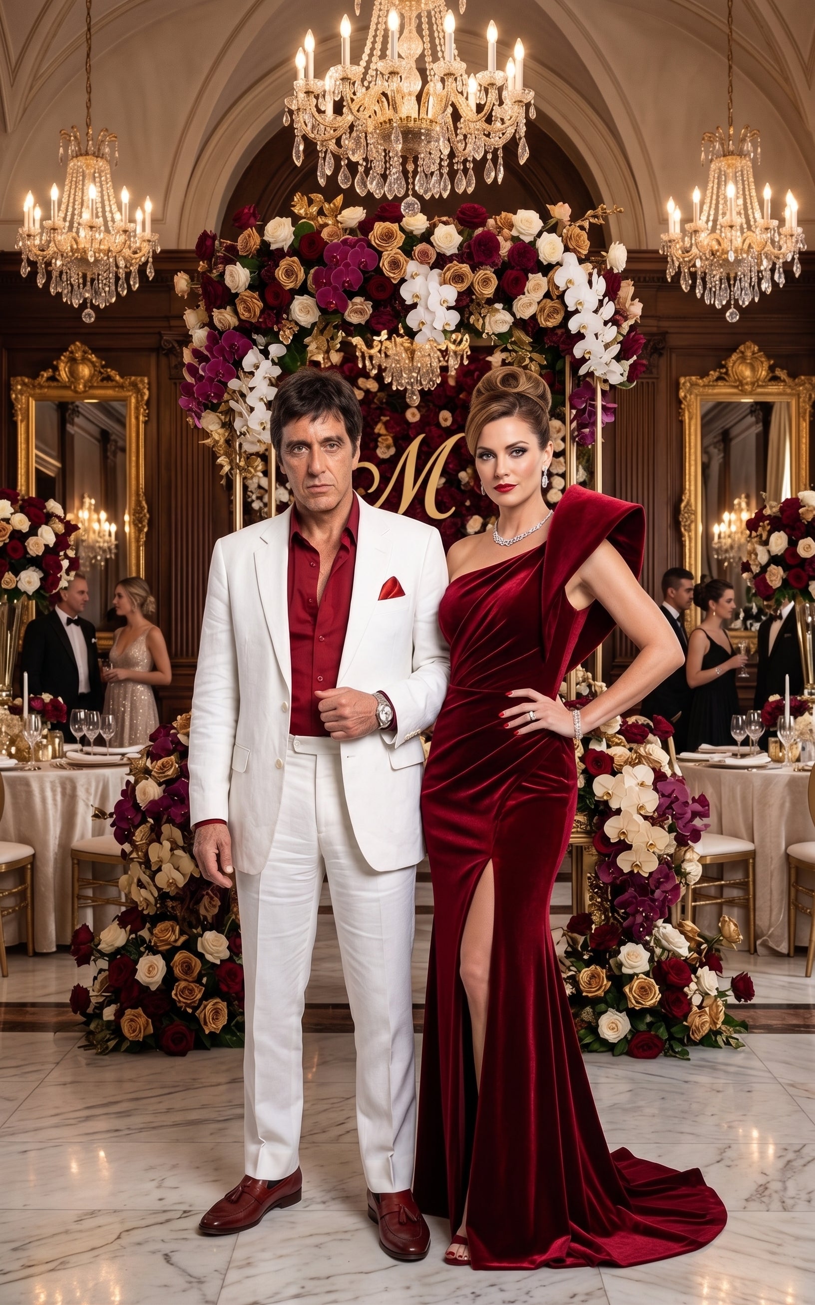 Tony Montana’s White Blazer Red Shirt Black Pants – Men’s White Blazer Outfit with Red Shirt and Black Trousers for Party, Wedding and Vintage Style Wear - 36 Short