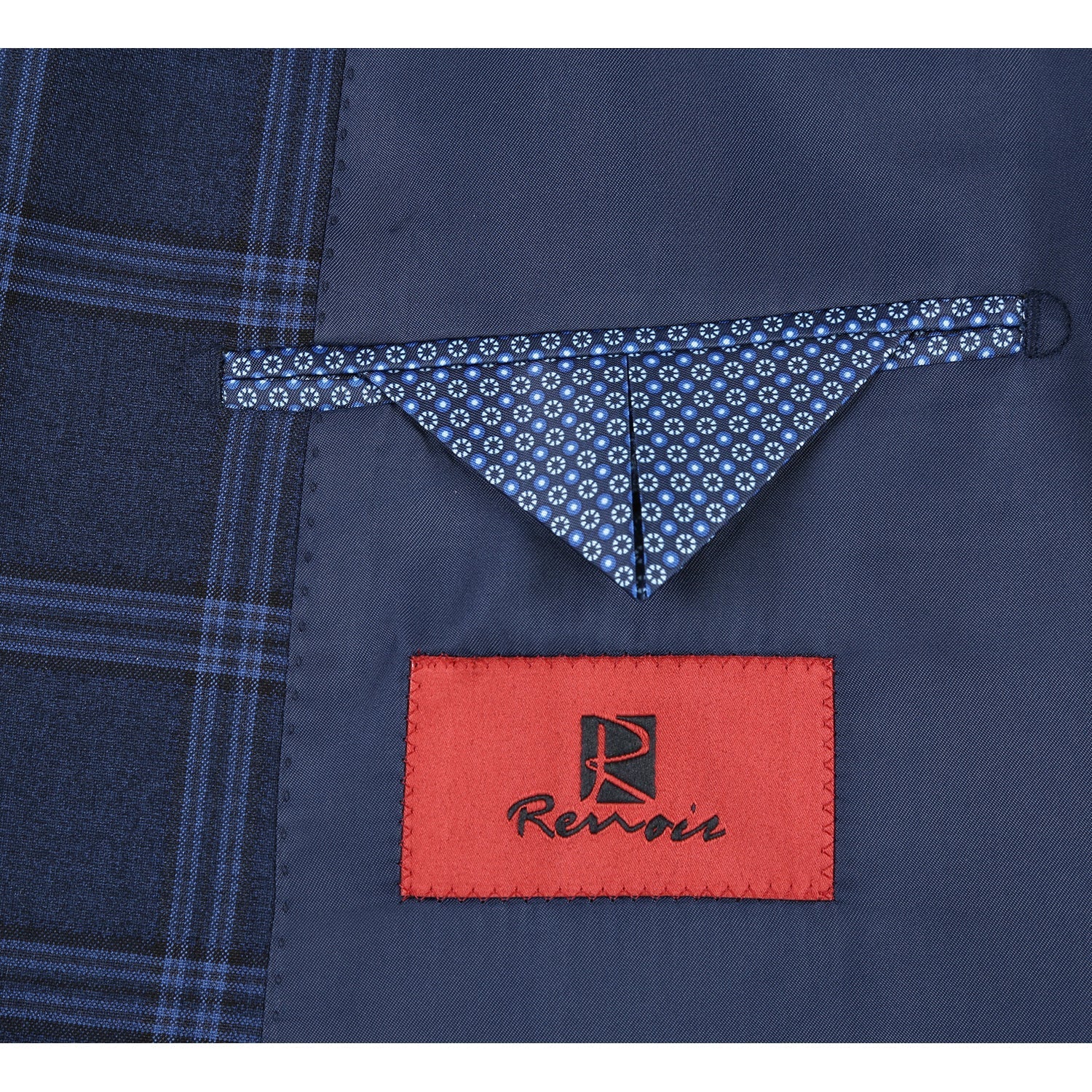 293-22 Men's Slim Fit Checked Suits - 38Lx32W