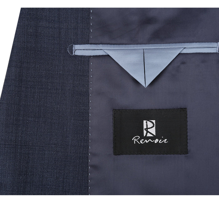 558-3 Men's Two Piece Classic Fit Wool Blend Suit