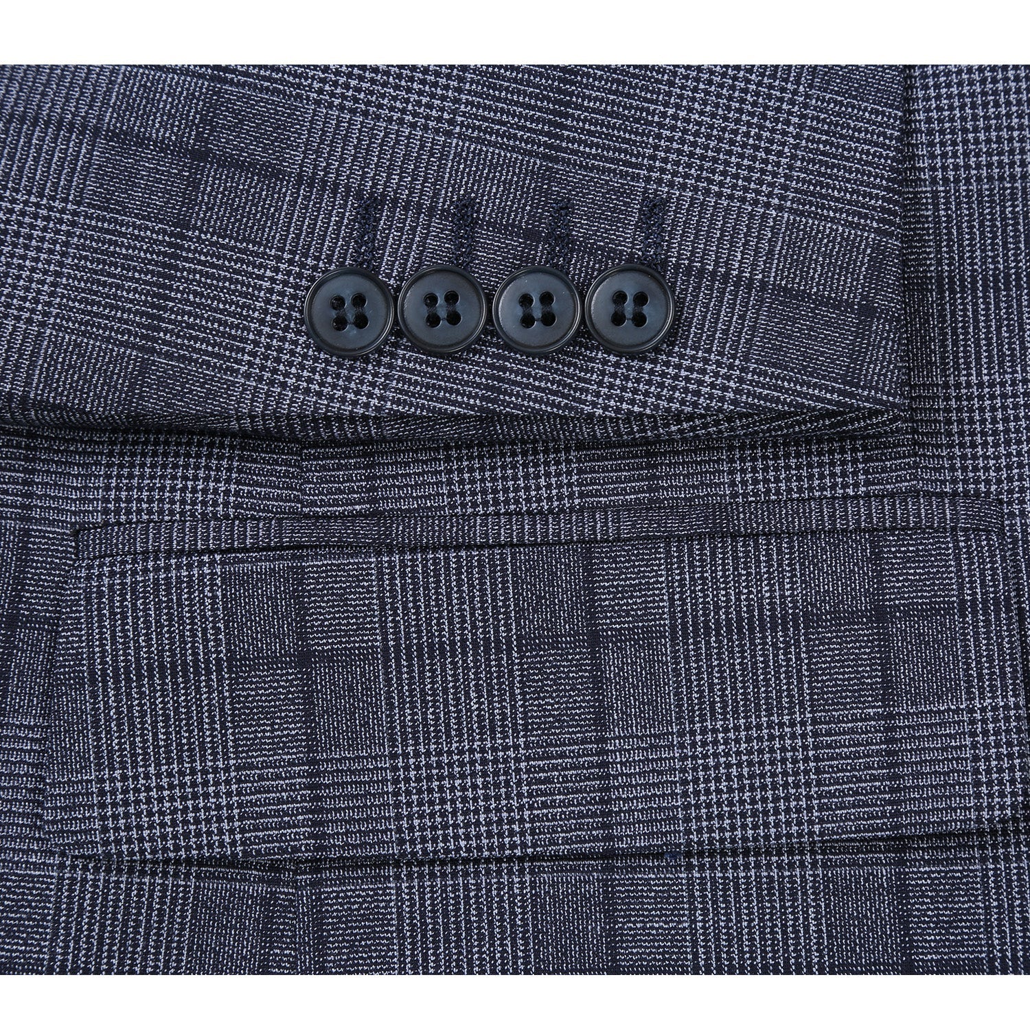 293-30 Men's Classic Fit Checked Suits - 38Lx32W