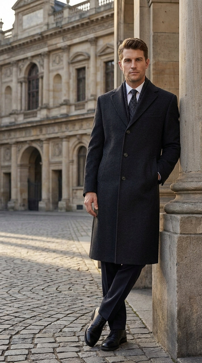 Men’s Black Long Overcoat – Daredevil Born Again Wilson Fisk Inspired Classic Kingpin Coat