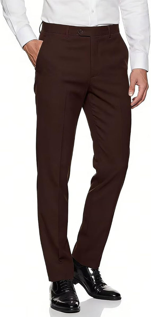 Mens Expandable Waist Business Casual Dress Pants