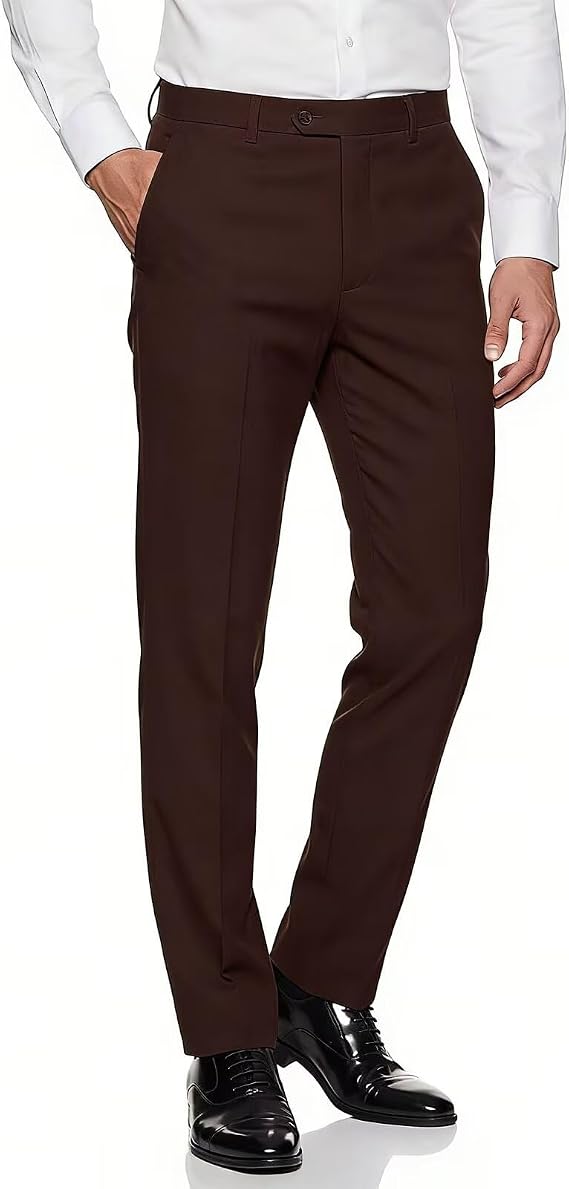 Mens Expandable Waist Business Casual Dress Pants - dress size pants : 28 Unfinished bottom