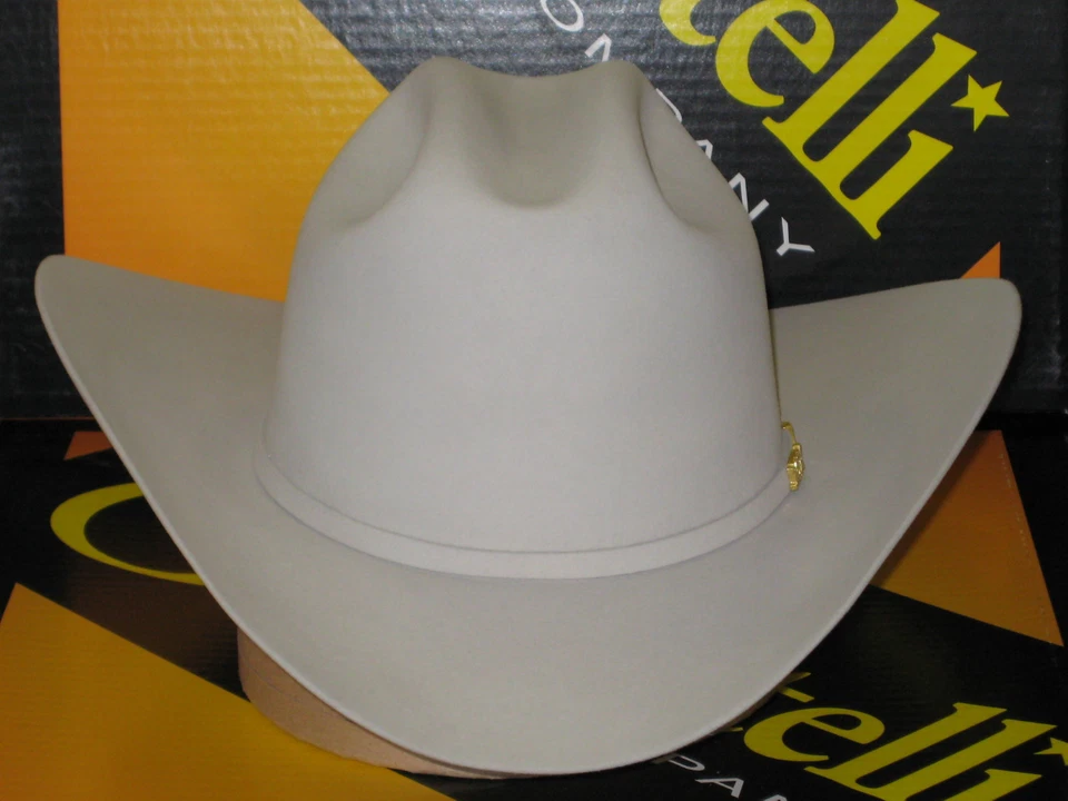 Serratelli 10X Cali Style Platinum 3 1/2" Brim Western Cowboy Hat All Sizes - 6 5/8