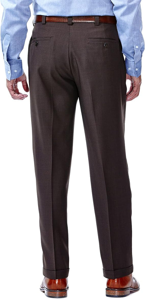 Mens E-Clo Repreve Classic Fit Pleat Front Dress Pant with Hidden Expandable Waistband