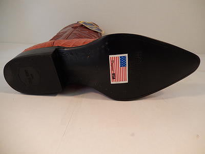 Wild West Boots Cognac Crocodile Cowboy Boot - 6