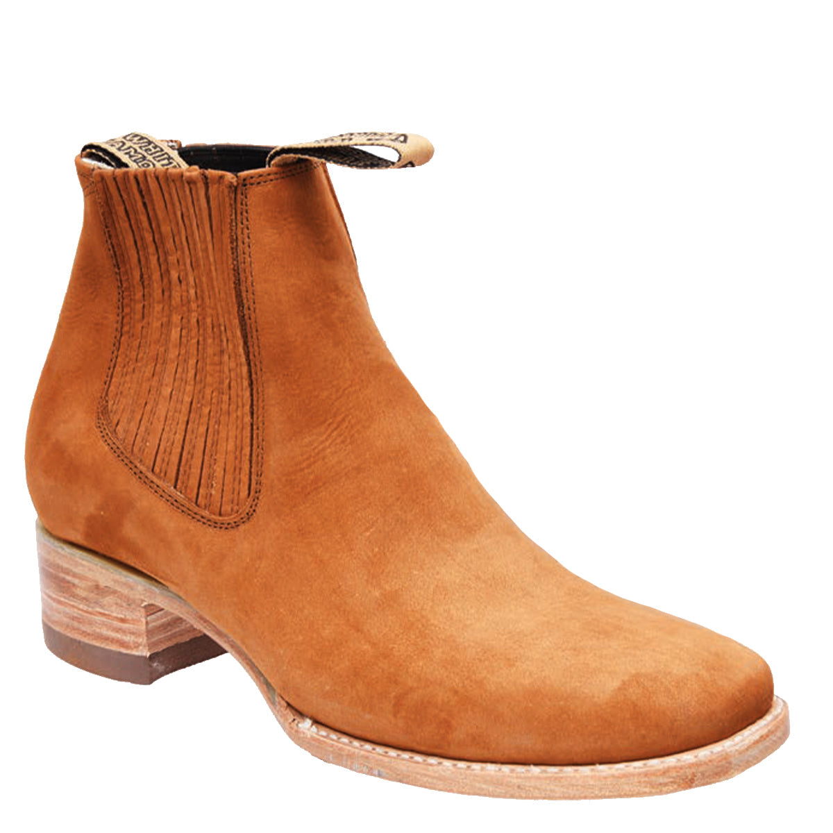 Men's Tobacco Brown Nubuck Ankle Boots - Tabacco