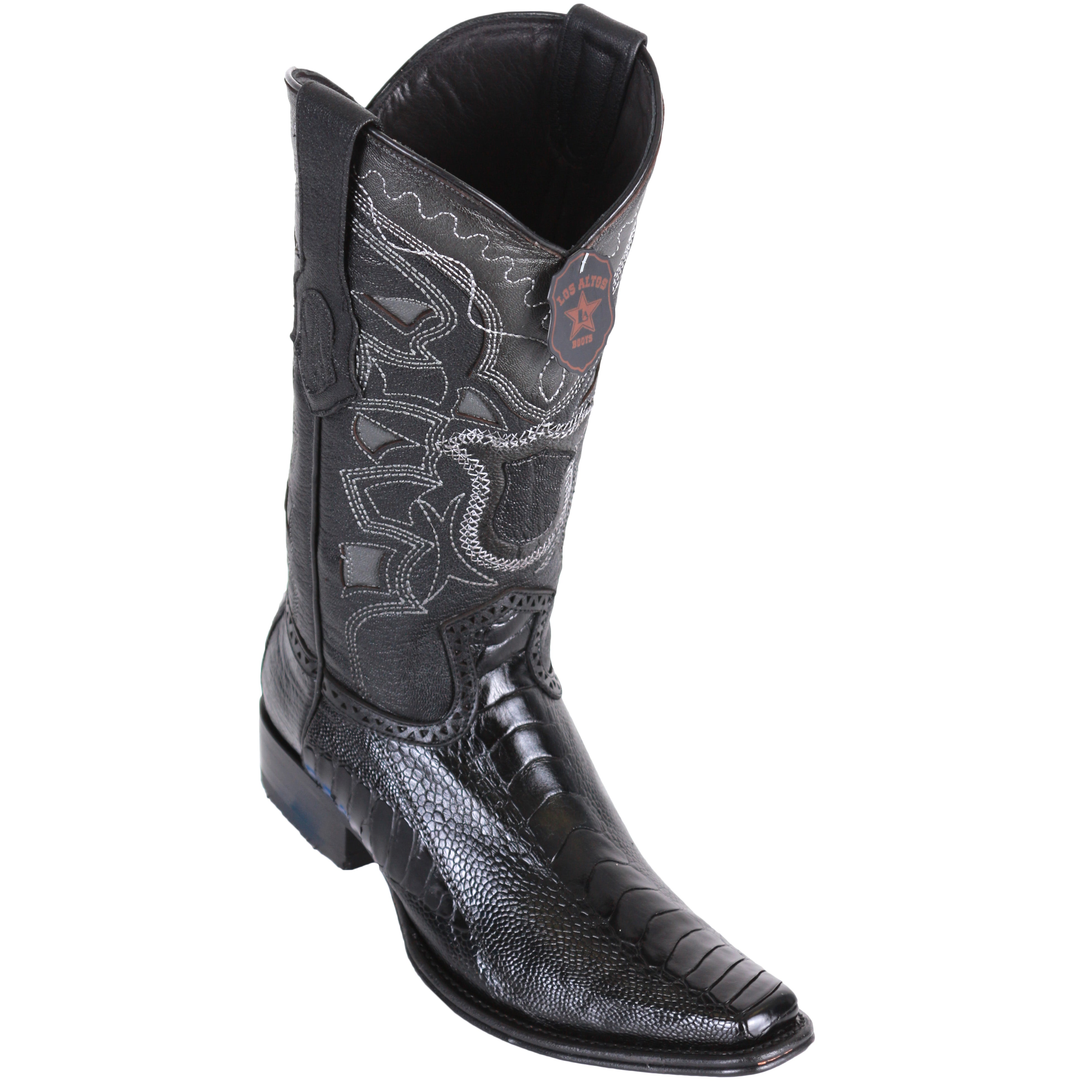 Ostrich Leg European Toe Western Boots - EE