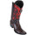 Ostrich Leg Black Cherry European Square Toe Boots