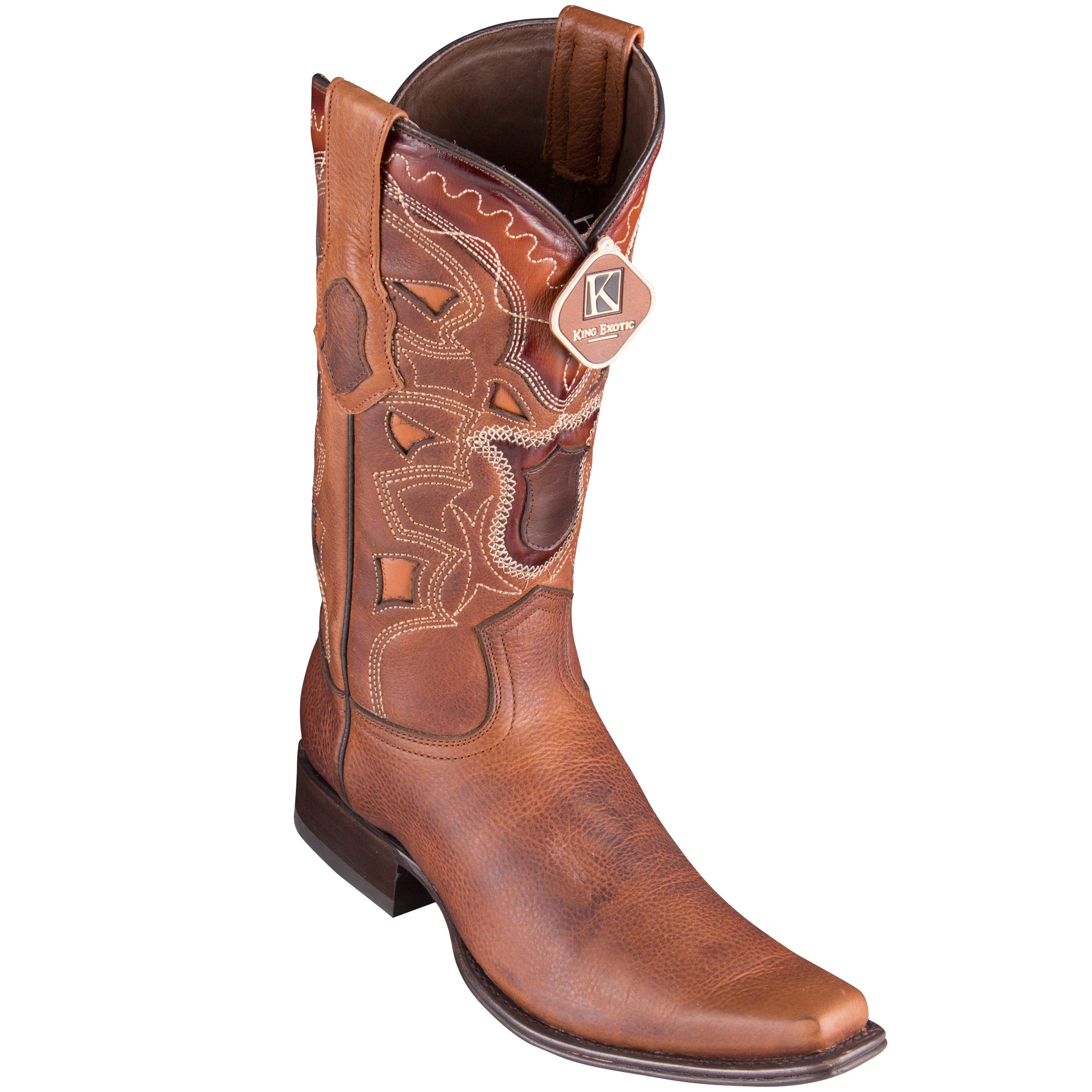 Men's Rage European Toe Cowboy Boots - Walnut - EE