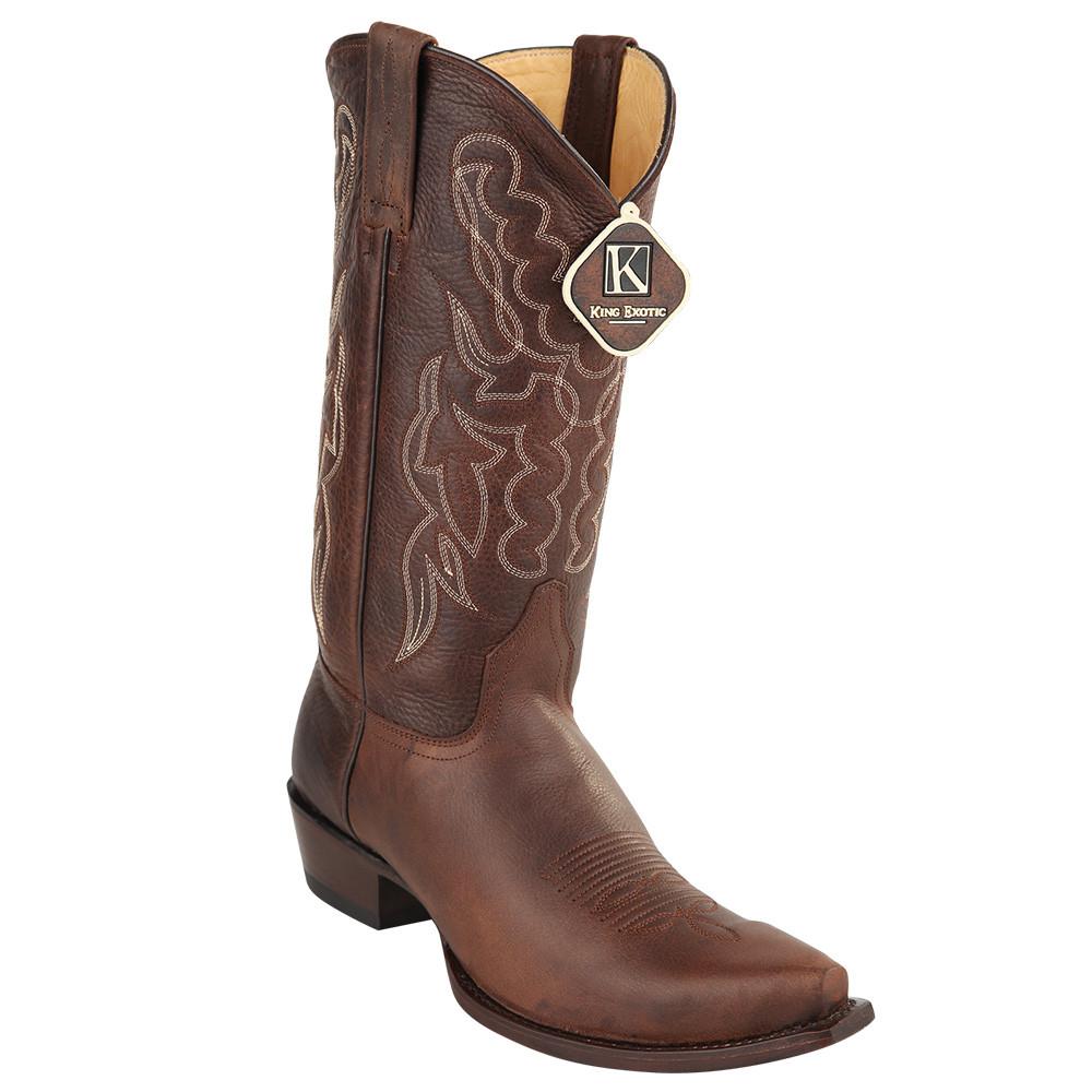 King Exotic Men's Snip Toe Cowboy Boots - EE