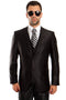 "Black Sharkskin Men's Wedding & Prom 2025 Suit - Two Button Vested Fashion"
