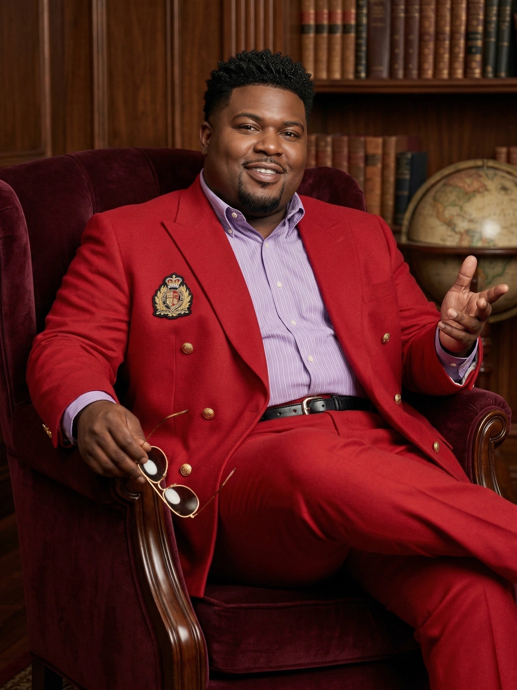 Men’s Red Suit Michael Jackson Award Ceremony Inspired Jacket – Classic Double Breasted Formal Suit , Stylish Party Dinner Jacket, Vintage Stage Wear - 34 Short or Extra Small