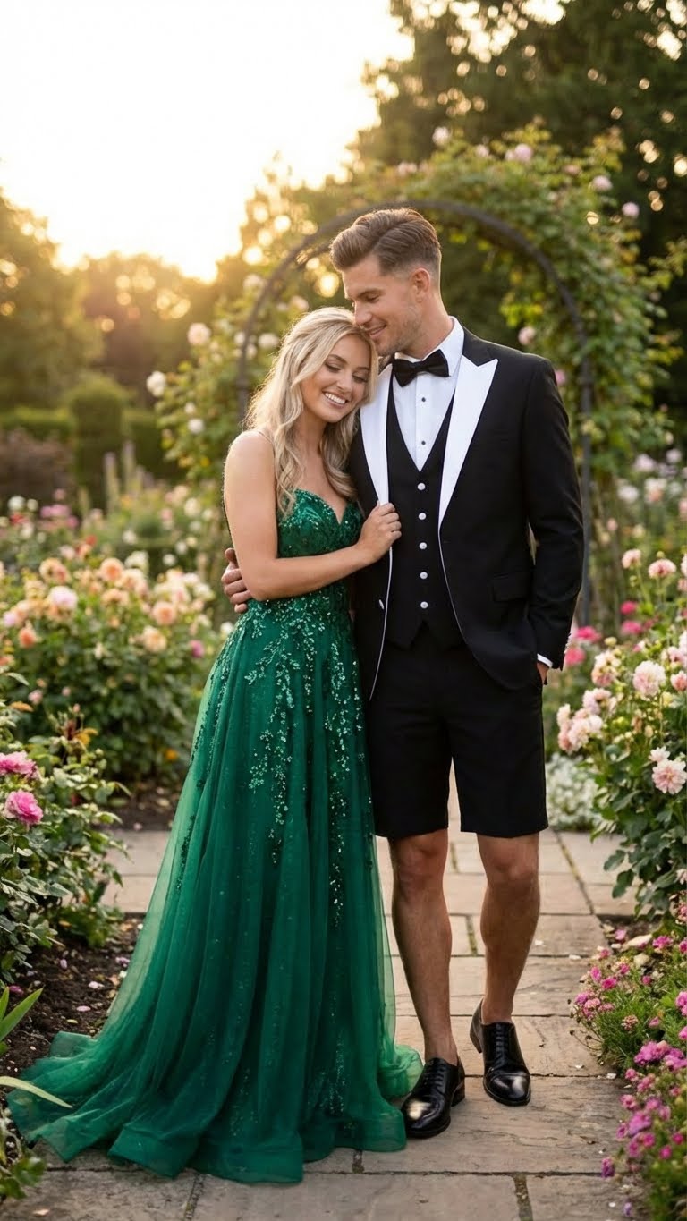 Men’s Black and White Tuxedo Shorts Suit – Modern Formal Tuxedo with Short Pants for Wedding, Party and Special Events - 34 Short or Extra Small