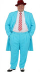 Men’s Sky Blue Long Zoot Suit – Classic 2-Piece Vintage Fashion Set with Long Coat and Pants + Vest in light Blue Color