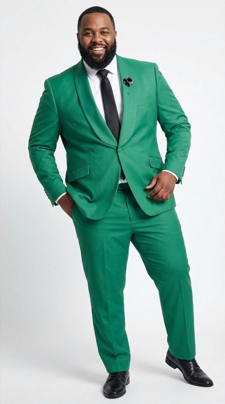 Men’s Augusta Green Emerald Light Green Suit – Slim Fit 2 Piece Formal Suit for Wedding, Prom and Evening Events - 34 Short or Extra Small