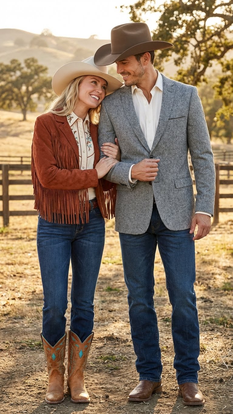 Men's Grey Tweed Herringbone Western Blazer Jacket  Style Look, Textured Formal Casual Sport Coat for Jeans - 34 Short or Extra Small