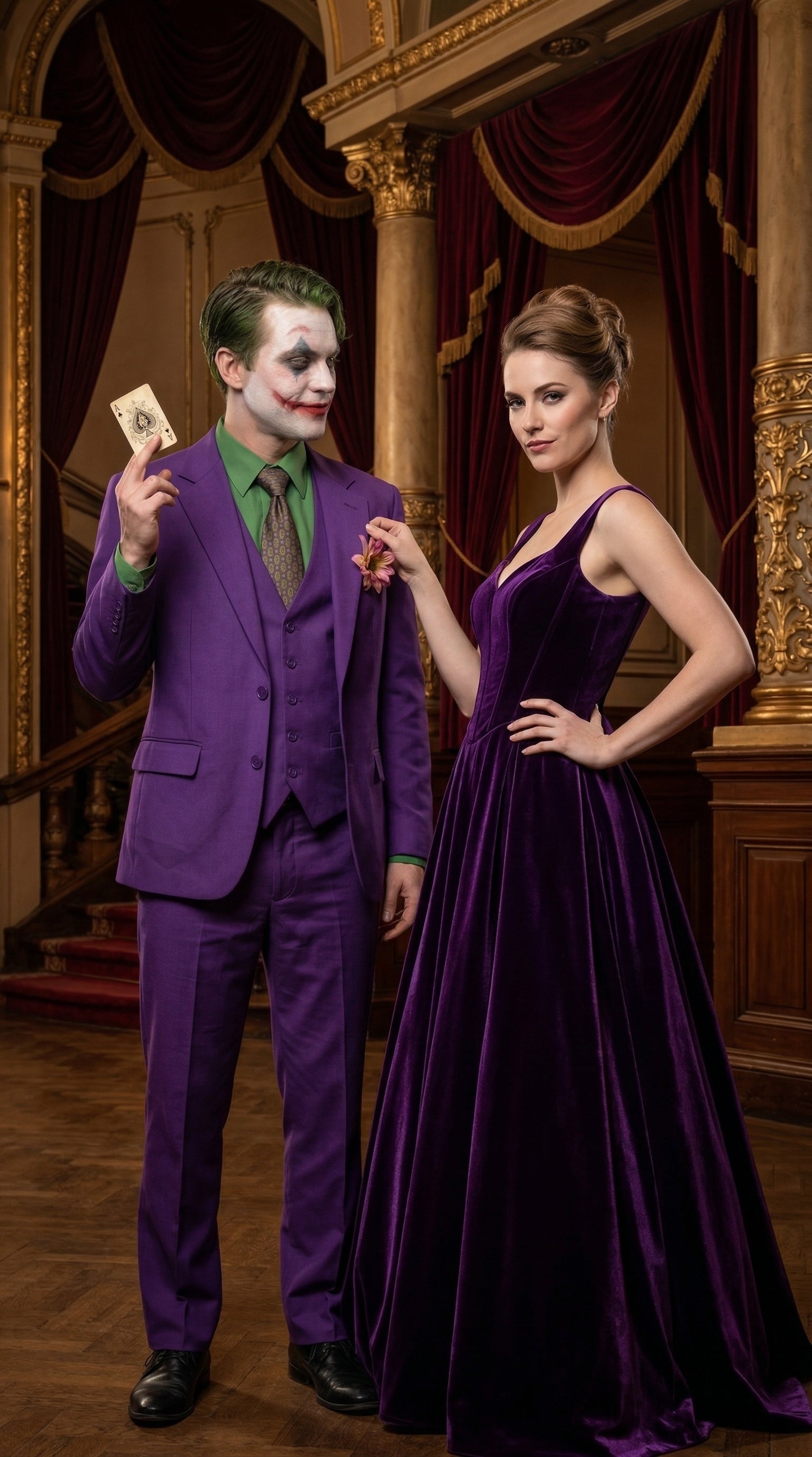 Men’s Purple Joker Blazer Dark Knight Inspired Jacket – Classic Villain Style Party Blazer, Halloween Costume Suit Jacket, Stylish Themed Wear