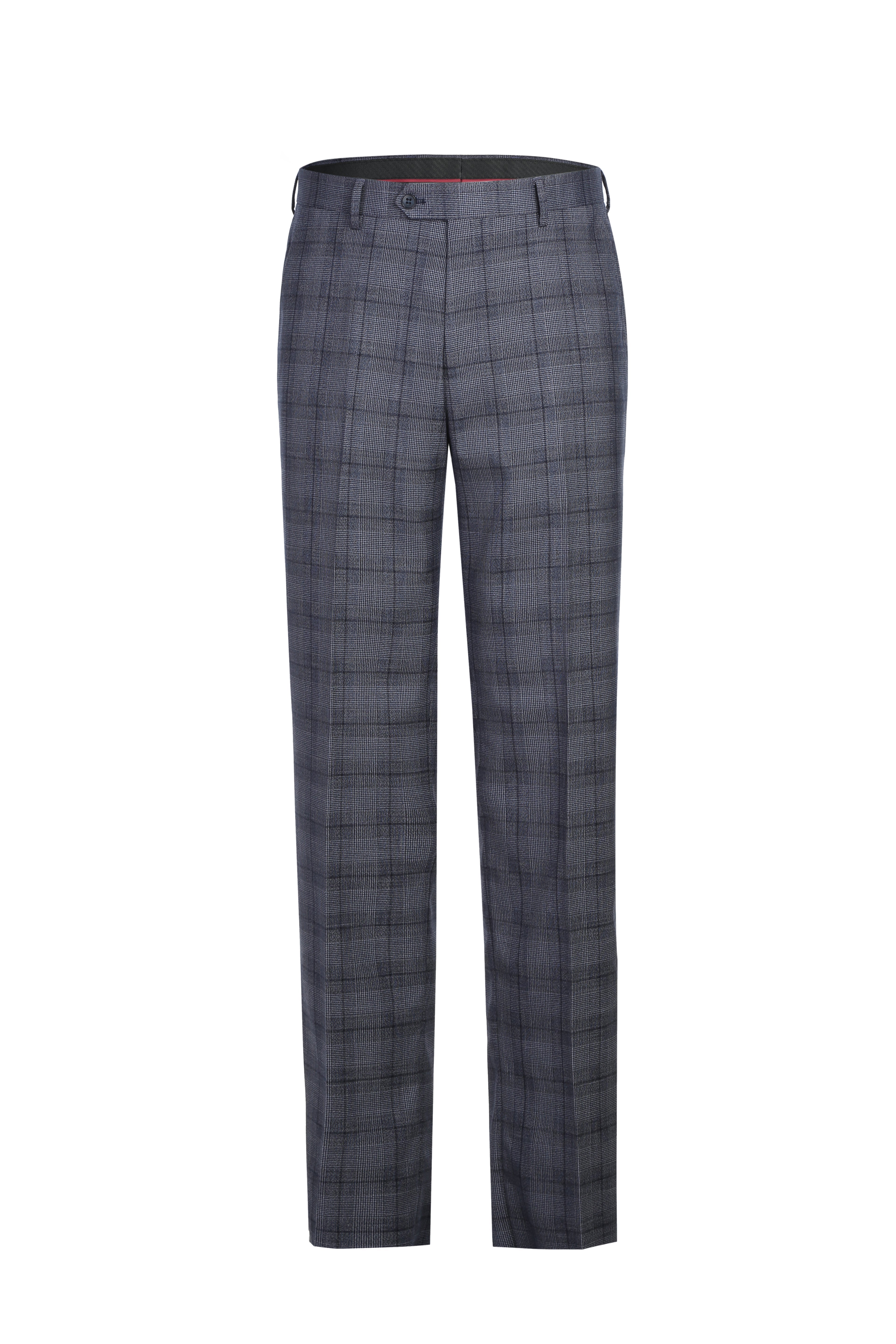 293-30 Men's Classic Fit Checked Suits - 38Lx32W