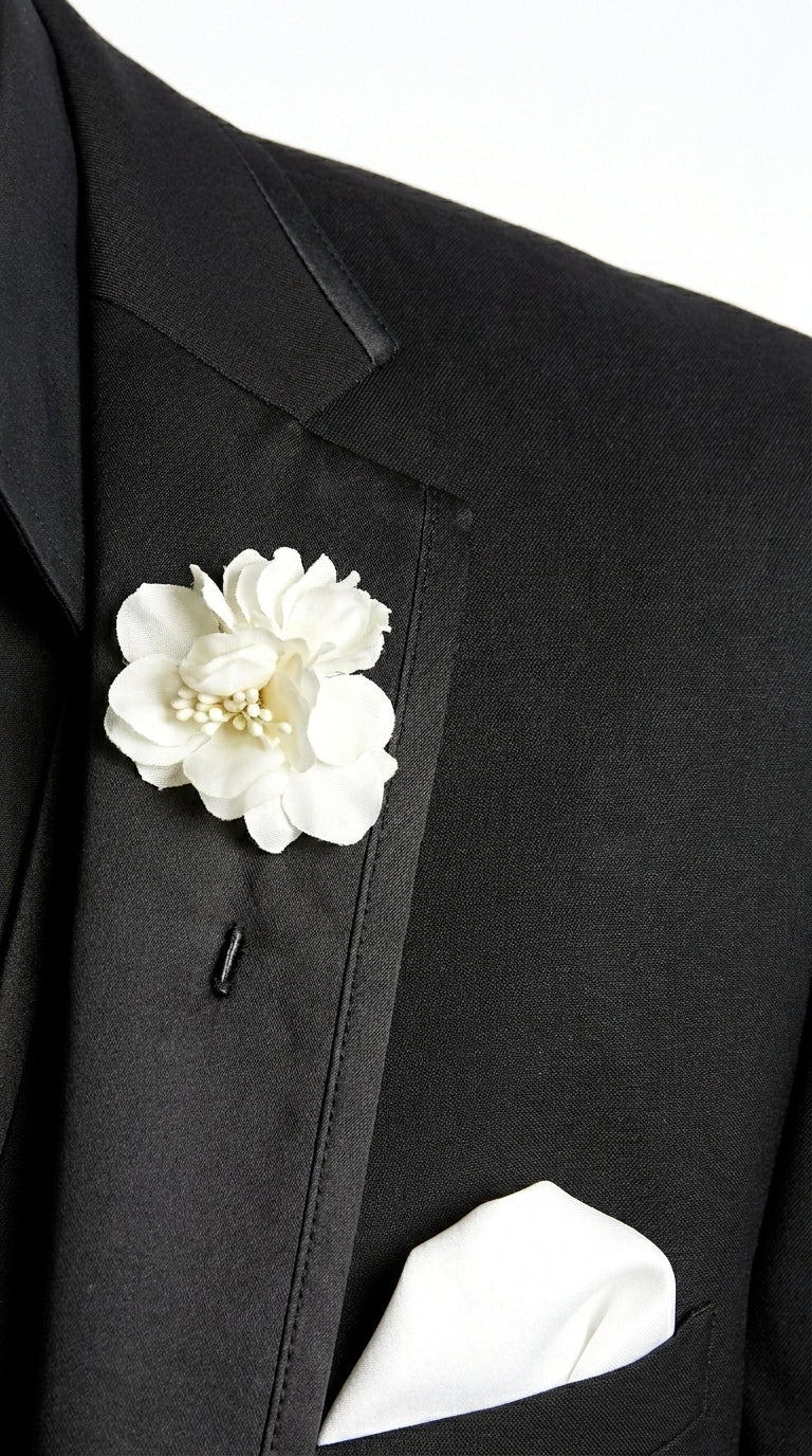 Men’s Black Western Tuxedo Suit, 3 Piece Cowboy Formal Wedding Prom Suit with Satin Trim - 34 Short or Extra Small