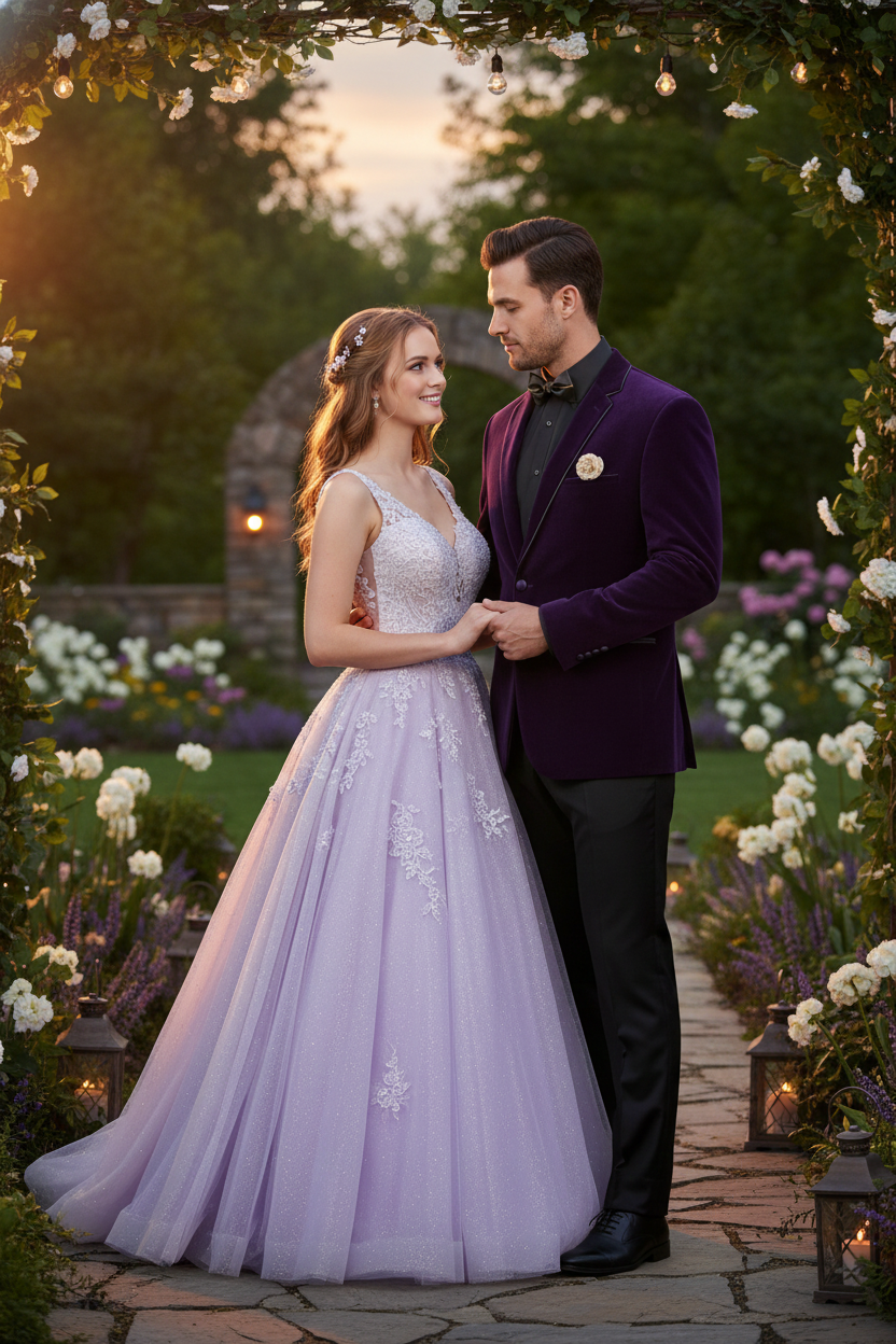 Mens Purple Velvet Blazer Luxury Slim Fit Formal Jacket with Black Satin Trim Tuxedo Dinner Jacket - XS