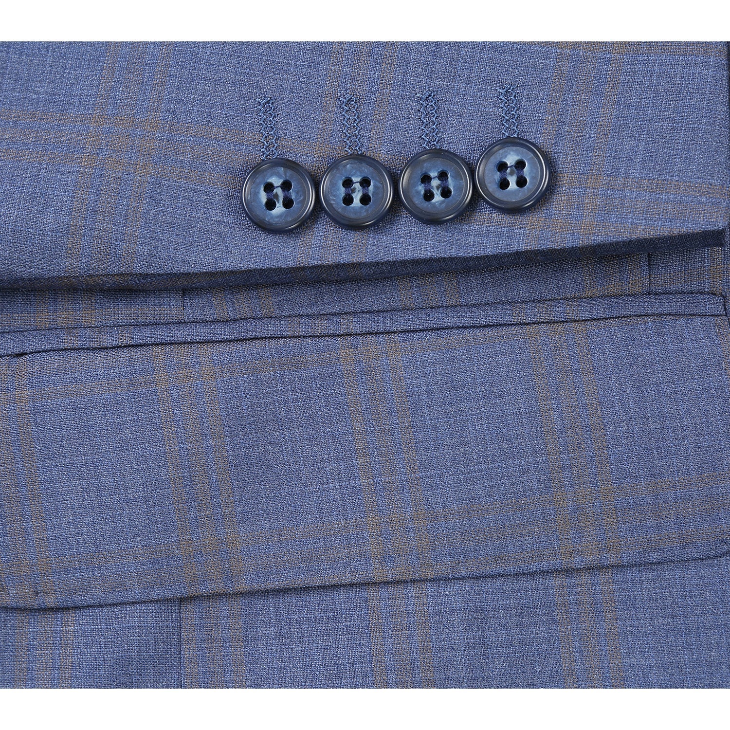 566-2 Men's New Slim Fit Wool Suits - 38Lx32W