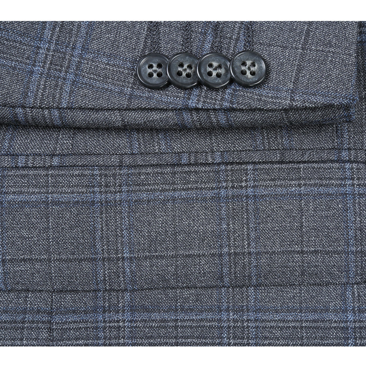 564-7 Men's Classic Fit Wool Blend Stretch Suits - 38Lx32W