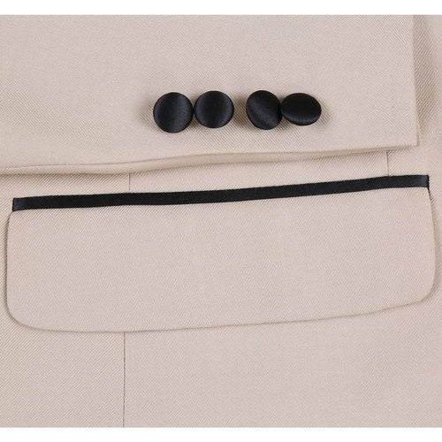 "Tan Slim Fit Shawl Collar Tuxedo - Traditional Men's Style"