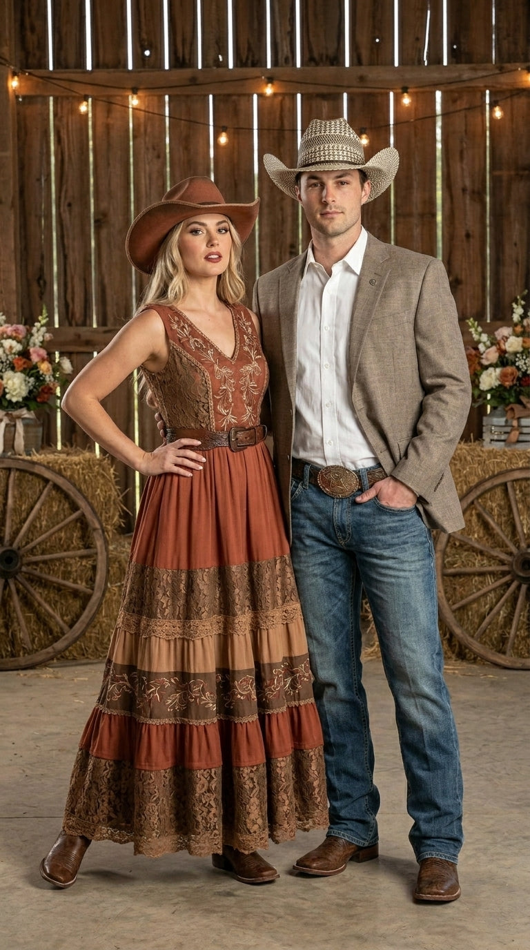 Men’s Dark Tan Taupe Light Brown Western Cowboy Blazer – Classic Country Style Jacket for Wedding, Casual Country Jacket Textured - 36 Short