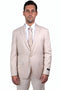 "Men's Skinny Wedding Suit - One Button Peak Lapel with Lowcut Vest, Tan"