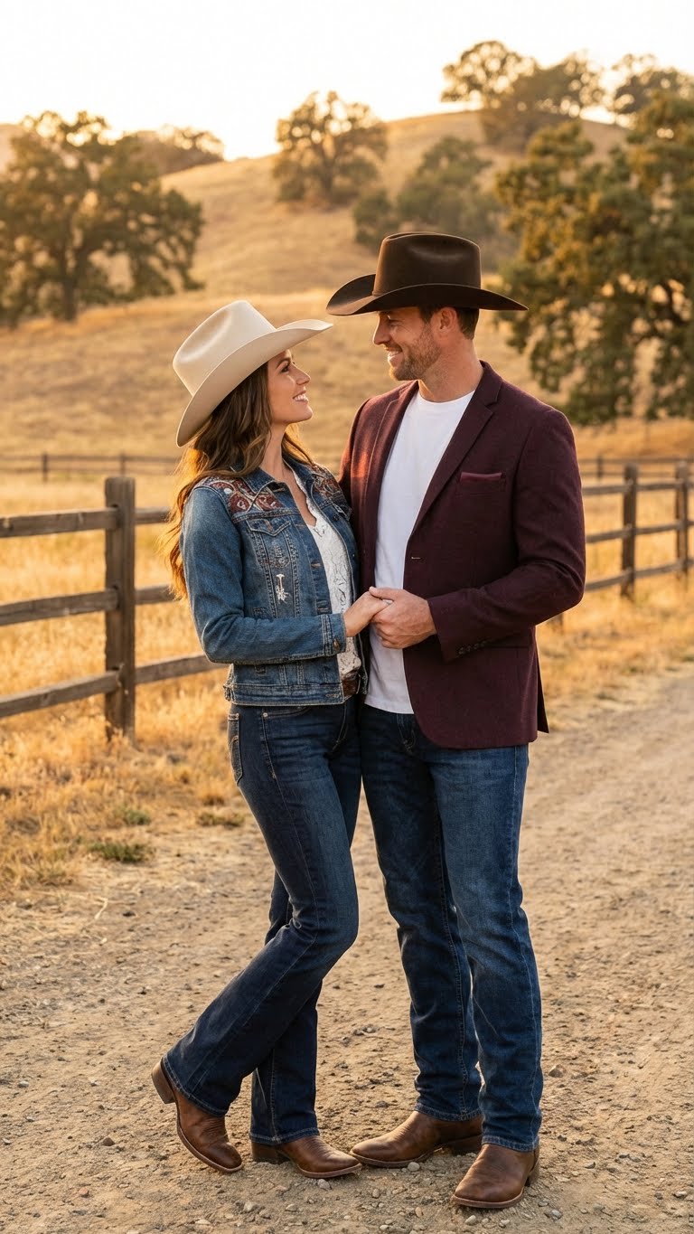 Men’s Burgundy Western  Blazer Jacket, Textured Cowboy Style Sport Coat for  - Tweed Herringbone Maroon Color - 36 Short